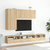 TV-seinäkaapit 2 kpl Sonoma-tammi 60x30x30 cm tekninen puu