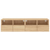 TV-seinäkaapit 2 kpl Sonoma-tammi 60x30x30 cm tekninen puu