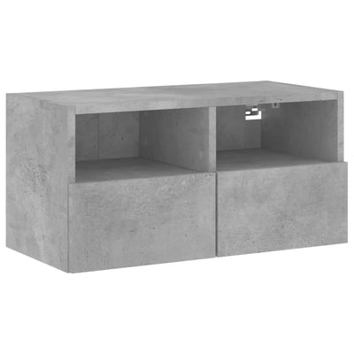 TV-seinäkaappi betoninharmaa 60x30x30 cm tekninen puu