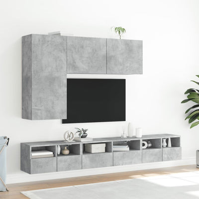 TV-seinäkaappi betoninharmaa 60x30x30 cm tekninen puu