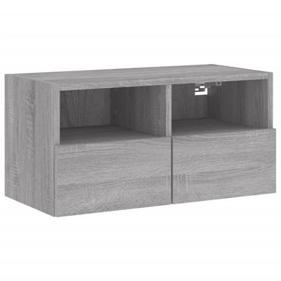 TV-seinäkaappi harmaa Sonoma 60x30x30 cm tekninen puu