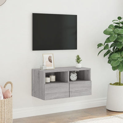 TV-seinäkaappi harmaa Sonoma 60x30x30 cm tekninen puu