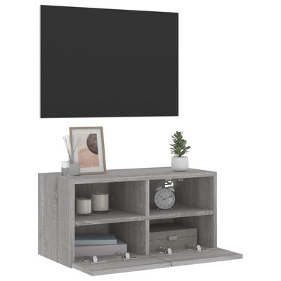 TV-seinäkaappi harmaa Sonoma 60x30x30 cm tekninen puu