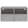 TV-seinäkaappi harmaa Sonoma 60x30x30 cm tekninen puu