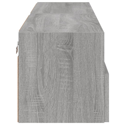 TV-seinäkaapit 2 kpl harmaa Sonoma 60x30x30 cm tekninen puu