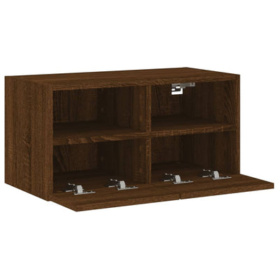 TV-seinäkaappi ruskea tammi 60x30x30 cm tekninen puu
