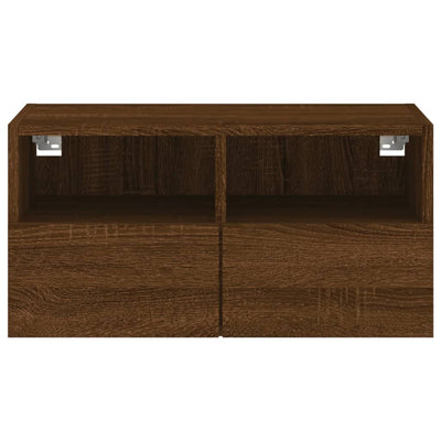 TV-seinäkaappi ruskea tammi 60x30x30 cm tekninen puu