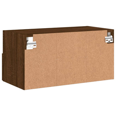 TV-seinäkaappi ruskea tammi 60x30x30 cm tekninen puu