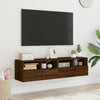 TV-seinäkaapit 2 kpl ruskea tammi 60x30x30 cm tekninen puu