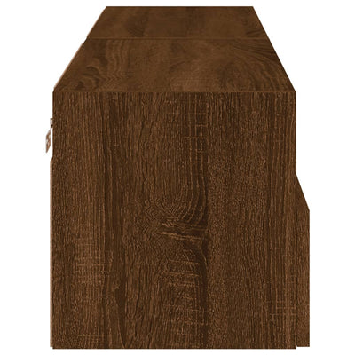 TV-seinäkaapit 2 kpl ruskea tammi 60x30x30 cm tekninen puu