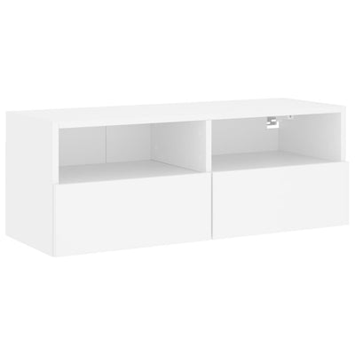 TV-seinäkaappi valkoinen 80x30x30 cm tekninen puu