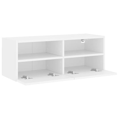 TV-seinäkaappi valkoinen 80x30x30 cm tekninen puu