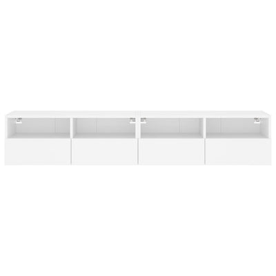 TV-seinäkaapit 2 kpl valkoinen 80x30x30 cm tekninen puu