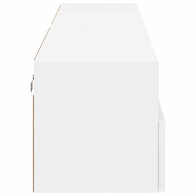 TV-seinäkaapit 2 kpl valkoinen 80x30x30 cm tekninen puu