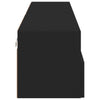 TV-seinäkaapit 2 kpl musta 80x30x30 cm tekninen puu
