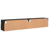 TV-seinäkaapit 2 kpl musta 80x30x30 cm tekninen puu