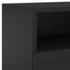 TV-seinäkaapit 2 kpl musta 80x30x30 cm tekninen puu