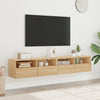 TV-seinäkaapit 2 kpl Sonoma-tammi 80x30x30 cm tekninen puu