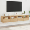 TV-seinäkaapit 2 kpl Sonoma-tammi 80x30x30 cm tekninen puu