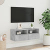 TV-seinäkaapit betoninharmaa 80x30x30 cm tekninen puu