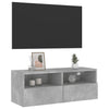 TV-seinäkaapit betoninharmaa 80x30x30 cm tekninen puu