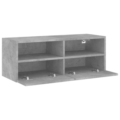 TV-seinäkaapit betoninharmaa 80x30x30 cm tekninen puu