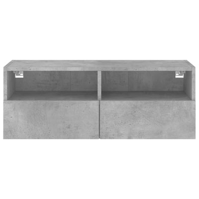TV-seinäkaapit betoninharmaa 80x30x30 cm tekninen puu