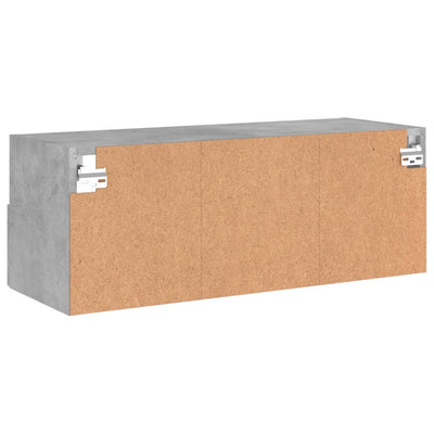TV-seinäkaapit betoninharmaa 80x30x30 cm tekninen puu