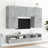 TV-seinäkaapit 2 kpl betoninharmaa 80x30x30 cm tekninen puu