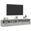 TV-seinäkaapit 2 kpl betoninharmaa 80x30x30 cm tekninen puu