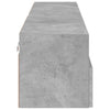 TV-seinäkaapit 2 kpl betoninharmaa 80x30x30 cm tekninen puu