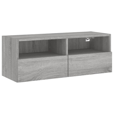 TV-seinäkaappi harmaa Sonoma 80x30x30 cm tekninen puu
