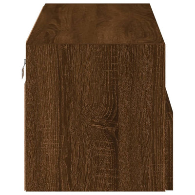 TV-seinäkaappi ruskea tammi 80x30x30 cm tekninen puu