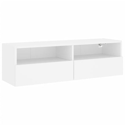 TV-seinäkaappi valkoinen 100x30x30 cm tekninen puu