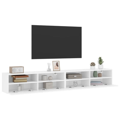 TV-seinäkaapit 2 kpl valkoinen 100x30x30 cm tekninen puu