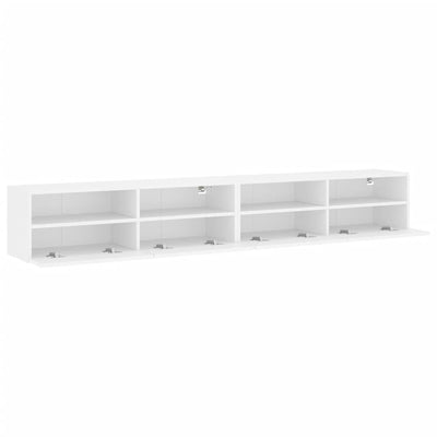 TV-seinäkaapit 2 kpl valkoinen 100x30x30 cm tekninen puu