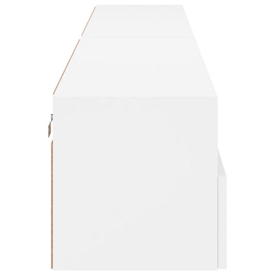 TV-seinäkaapit 2 kpl valkoinen 100x30x30 cm tekninen puu