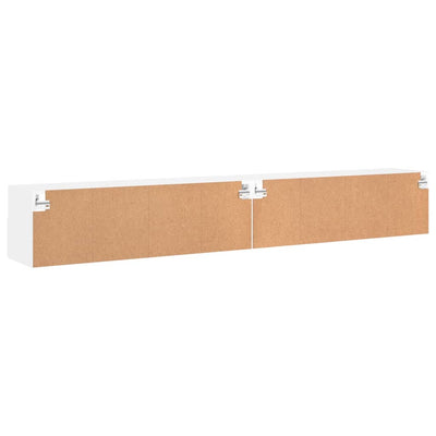 TV-seinäkaapit 2 kpl valkoinen 100x30x30 cm tekninen puu