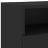 TV-seinäkaapit 2 kpl musta 100x30x30 cm tekninen puu