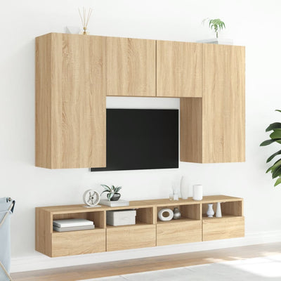 TV-seinäkaappi Sonoma-tammi 100x30x30 cm lastulevy