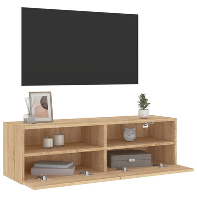 TV-seinäkaappi Sonoma-tammi 100x30x30 cm lastulevy