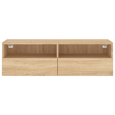 TV-seinäkaappi Sonoma-tammi 100x30x30 cm lastulevy