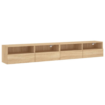 TV-seinäkaapit 2 kpl Sonoma-tammi 100x30x30 cm tekninen puu