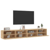 TV-seinäkaapit 2 kpl Sonoma-tammi 100x30x30 cm tekninen puu