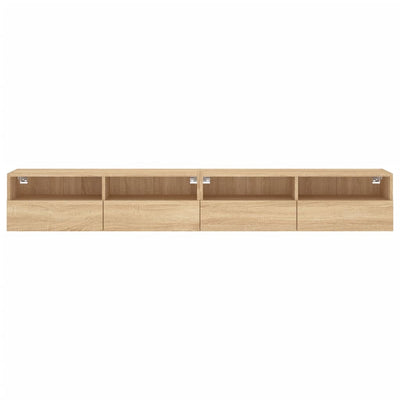 TV-seinäkaapit 2 kpl Sonoma-tammi 100x30x30 cm tekninen puu
