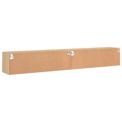 TV-seinäkaapit 2 kpl Sonoma-tammi 100x30x30 cm tekninen puu