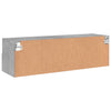 TV-seinäkaappi betoninharmaa 100x30x30 cm tekninen puu