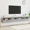 TV-seinäkaapit 2 kpl betoninharmaa 100x30x30 cm tekninen puu