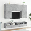 TV-seinäkaapit 2 kpl betoninharmaa 100x30x30 cm tekninen puu