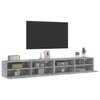 TV-seinäkaapit 2 kpl betoninharmaa 100x30x30 cm tekninen puu